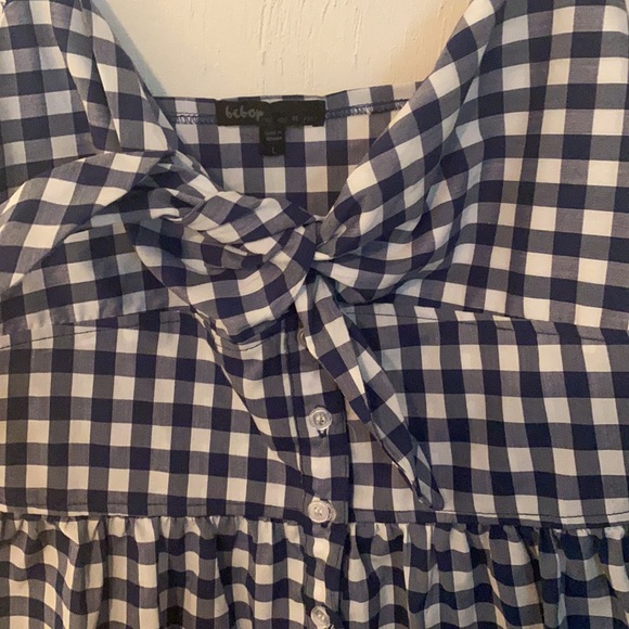 Blue and white plaid sundress - Picture 2 of 6